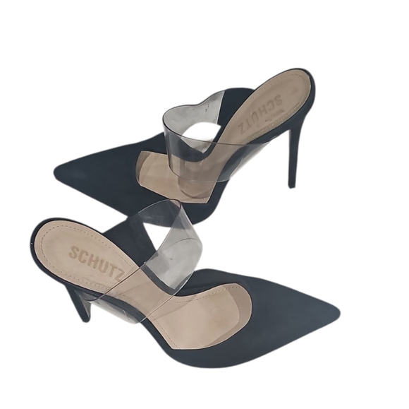 SCHUTZ Sionne Suede Heels• Sz 7.5 GUC - Picture 6 of 9